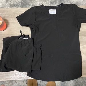 Sketchers by barco black scrub set
